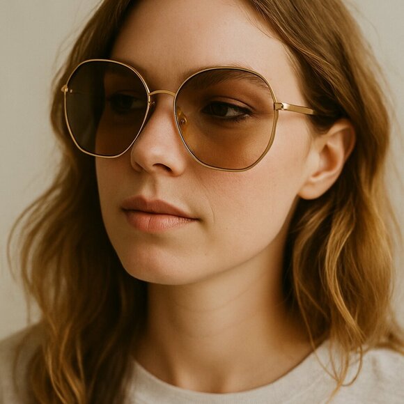 Womens Vintage 80's Pierre Cardin Octagonal Sunglasses Glasses - Picture 1 of 10